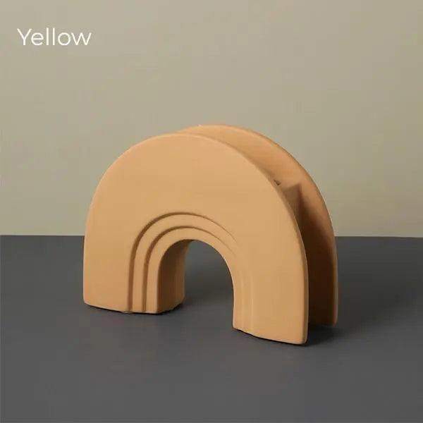 Revna - Nordic Ceramic Flower Vase  BO-HA Yellow  