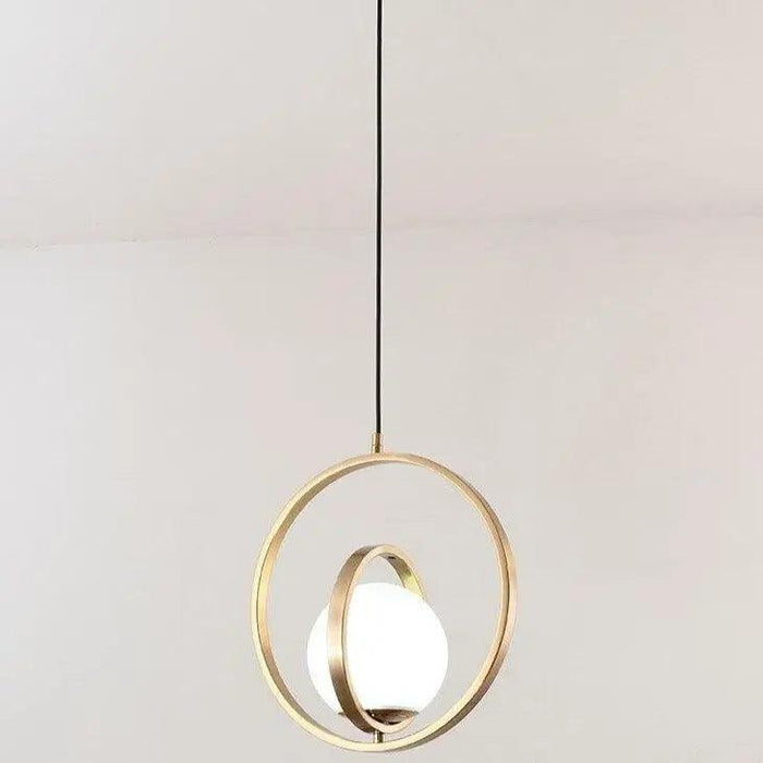 Rota - Rotating Gold Pendant Light  BO-HA 1 Two Rings 