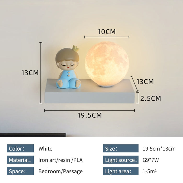 Sander - Nursery Lighting Figure Childrens Lighting  BO-HA Prince White Left