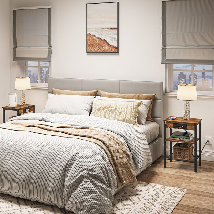 Kristian - Nightstand with Charging Station Small Nightstand  BO-HA   