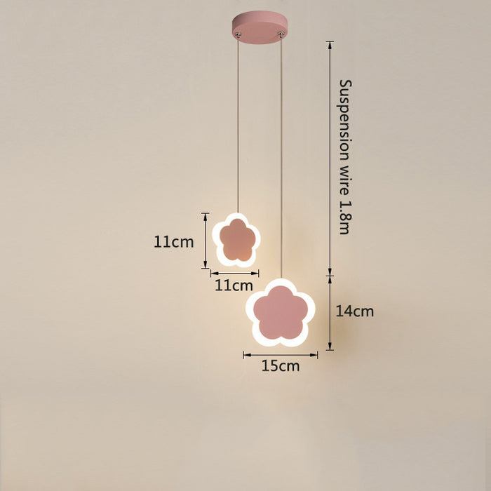 Evy - Nursery Light Fixture Childrens Lighting  BO-HA Heart Pink 