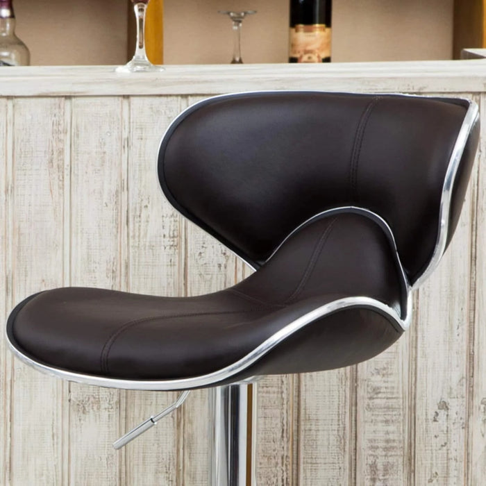 Anker - Bar Stool with Adjustable Height Set of 2 Leather Chair  BO-HA   