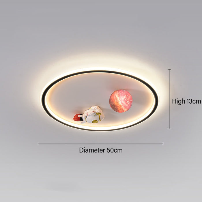 Alpo - Space Flush Mount Light Childrens Lighting  BO-HA Rocket Black  