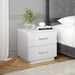 Niklas - Black Nightstand Black Furniture Nightstand Small Bedside Table  BO-HA White  
