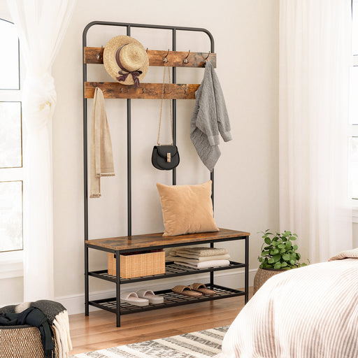 Torgny - Wall Mounted Coat Rack Shoe Rack for Entryway  BO-HA   