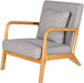 Maren - Living Room Accent Chairs Bedroom Chair Reading Armchair Indoor Wooden Chairs Reading Chair  BO-HA Grey  