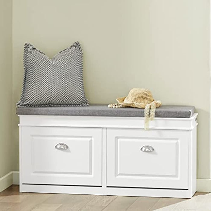 Ottilia - Storage Bench with Drawers Shoe Cabinet Entryway Shoe Storage Cabinet  BO-HA White  