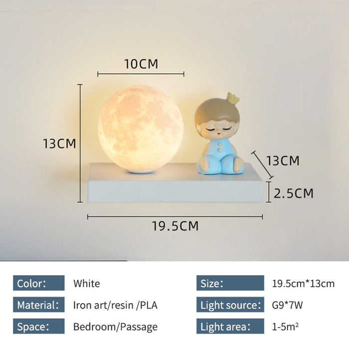 Sander - Nursery Lighting Figure Childrens Lighting  BO-HA Prince White Right