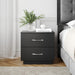 Niklas - Black Nightstand Black Furniture Nightstand Small Bedside Table  BO-HA   