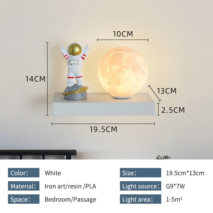 Sander - Nursery Lighting Figure Childrens Lighting  BO-HA Astronaut 1 White Left