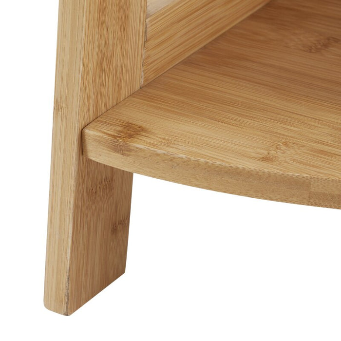 Asmund - 3 shelf bookcase Bamboo Wood Corner Shelf Unit  BO-HA   
