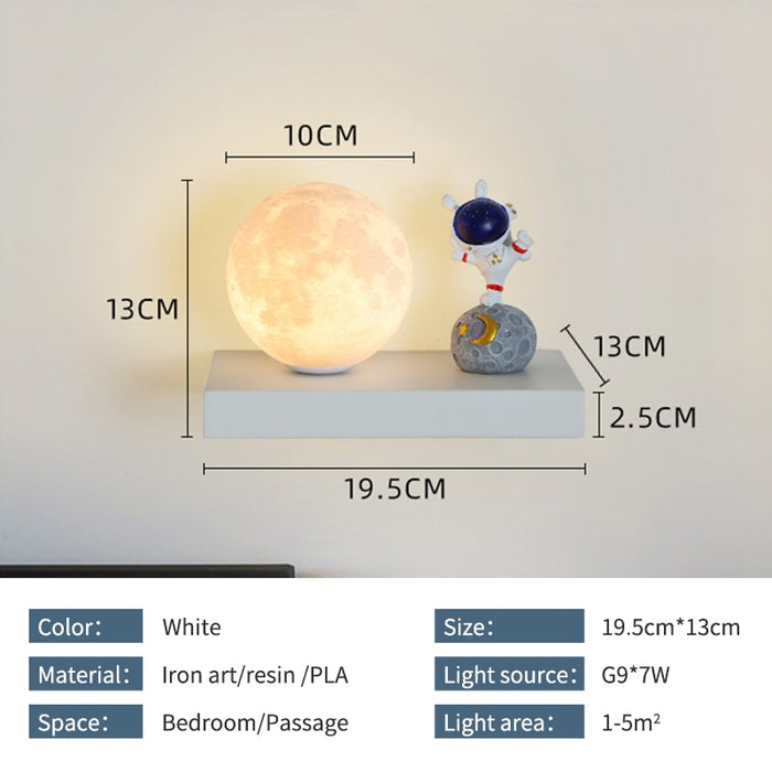 Sander - Nursery Lighting Figure Childrens Lighting  BO-HA Astronaut 2 White Right