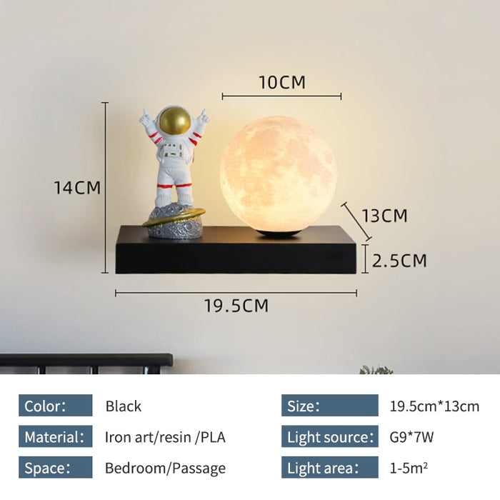 Sander - Nursery Lighting Figure Childrens Lighting  BO-HA Astronaut 1 Black Left
