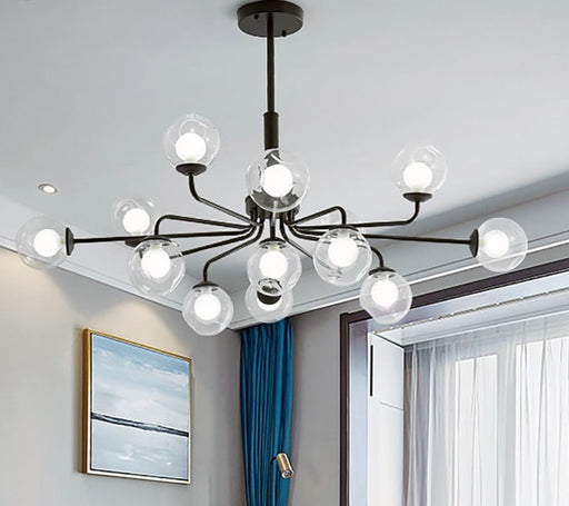 Dagfinn Nordic Black Ceiling Chandeliers Glass Light  BO-HA   
