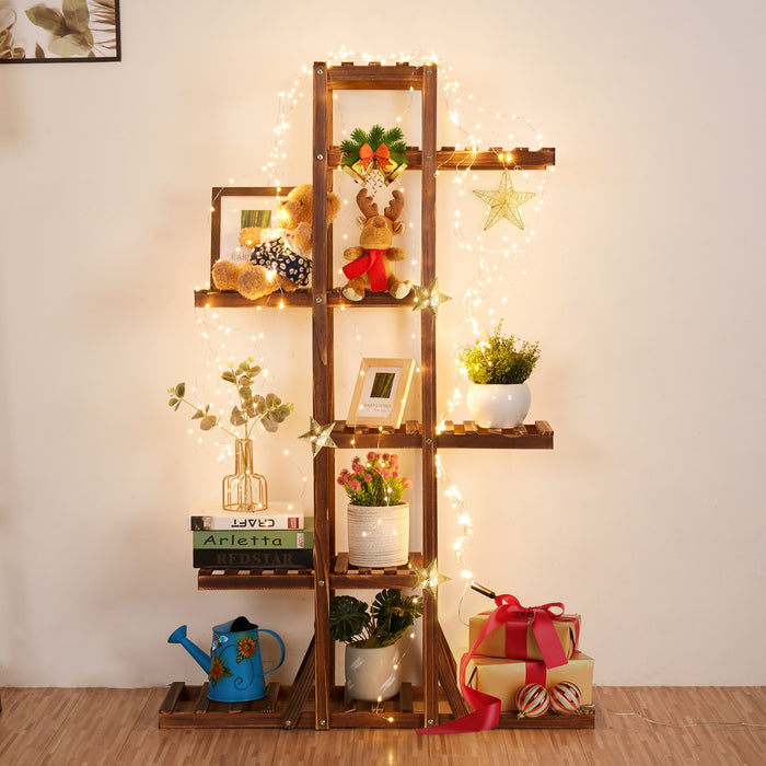 Vidkun - Tall Plant Stand Tiered Plant Stand Plant Shelf Indoor & Outdoor Plant Shelf Flower Stand  BO-HA   