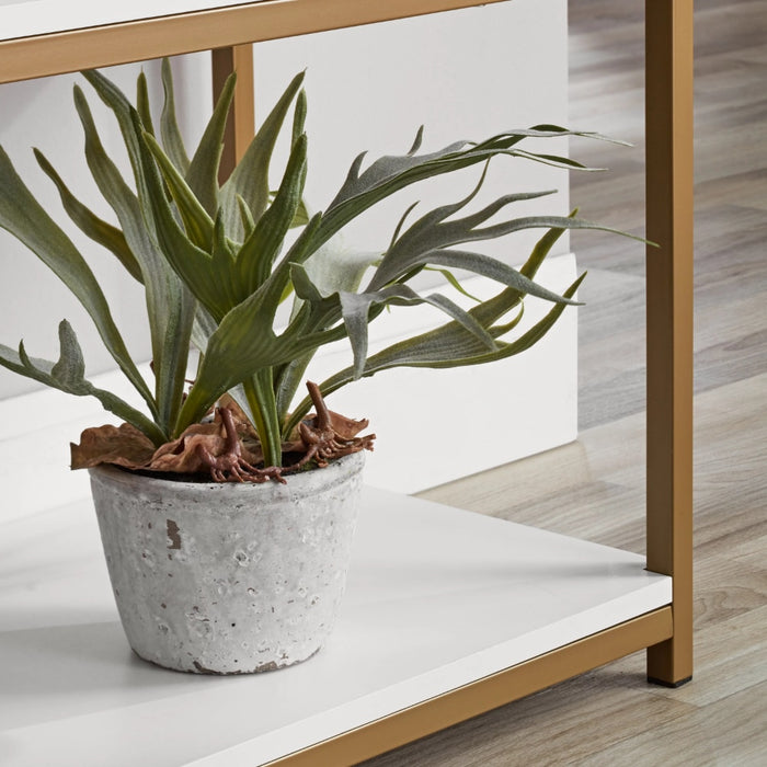Inkeri - 6-Shelf Gold Metal Frame Bookcase  BO-HA   