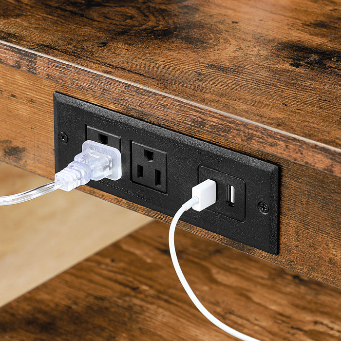 Kristian - Nightstand with Charging Station Small Nightstand  BO-HA   