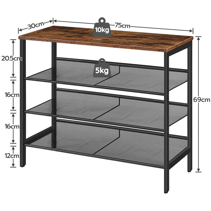 Albin -  Shoe Rack for Entryway Metal Shoe Rack Small Shoe Rack  BO-HA   