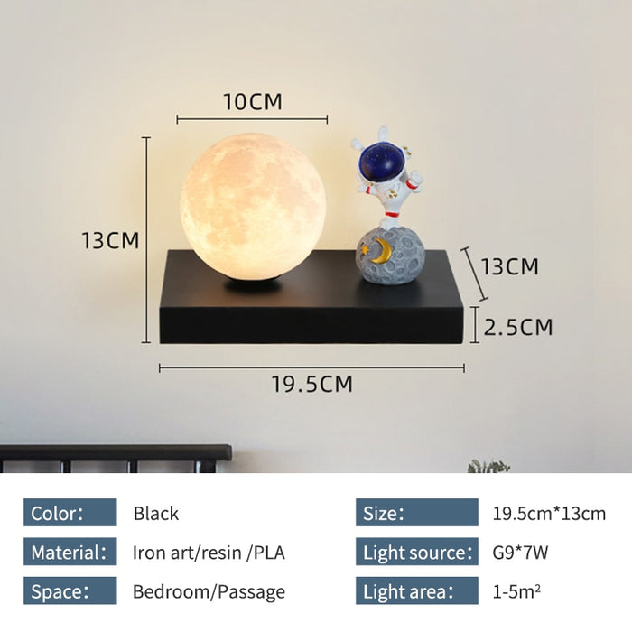 Sander - Nursery Lighting Figure Childrens Lighting  BO-HA Astronaut 2 Black Right