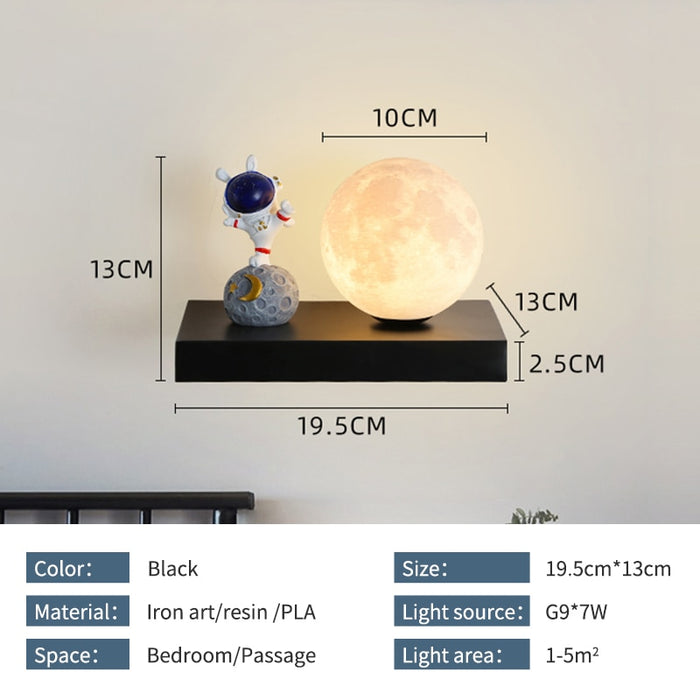 Sander - Nursery Lighting Figure Childrens Lighting  BO-HA Astronaut 2 Black Left