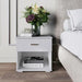 Ulf - Modern Black Nightstand Small Bedside Table  BO-HA White  
