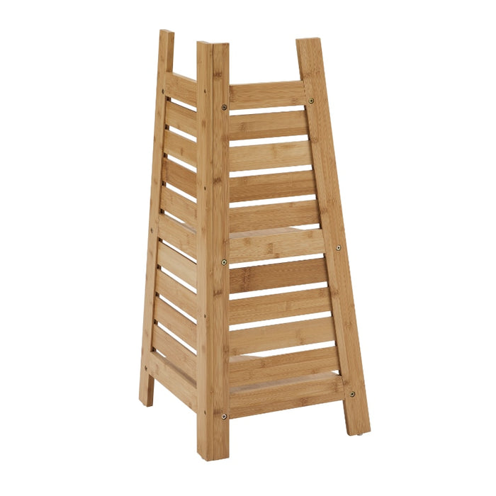 Asmund - 3 shelf bookcase Bamboo Wood Corner Shelf Unit  BO-HA   