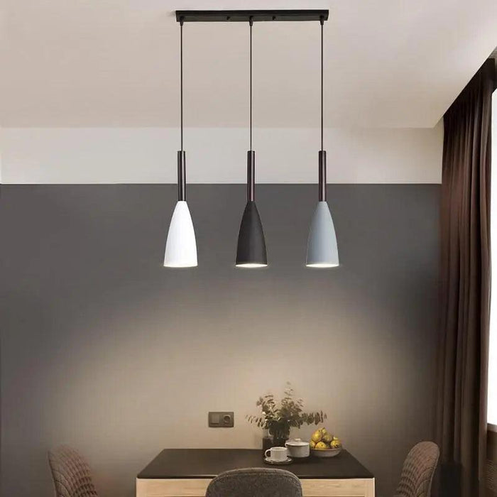 Vilde - Nordic Minimalist Kitchen Island Lighting  BO-HA 3 Heads - Classic White Light Bulb 