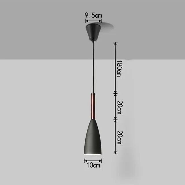 Vilde - Nordic Minimalist Kitchen Island Lighting  BO-HA 1 Head Black White Light Bulb 