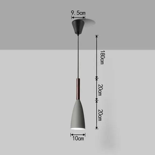 Vilde - Nordic Minimalist Kitchen Island Lighting  BO-HA 1 Head Grey White Light Bulb 