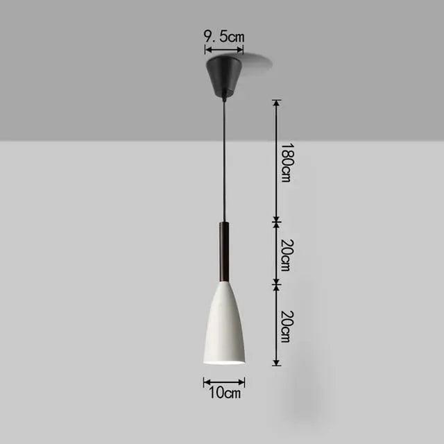 Vilde - Nordic Minimalist Kitchen Island Lighting  BO-HA 1 Head White White Light Bulb 