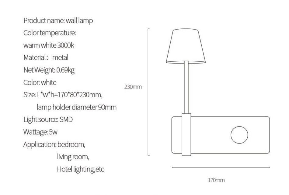 Corea - Nordic Wall Lights for Bedroom  BO-HA   