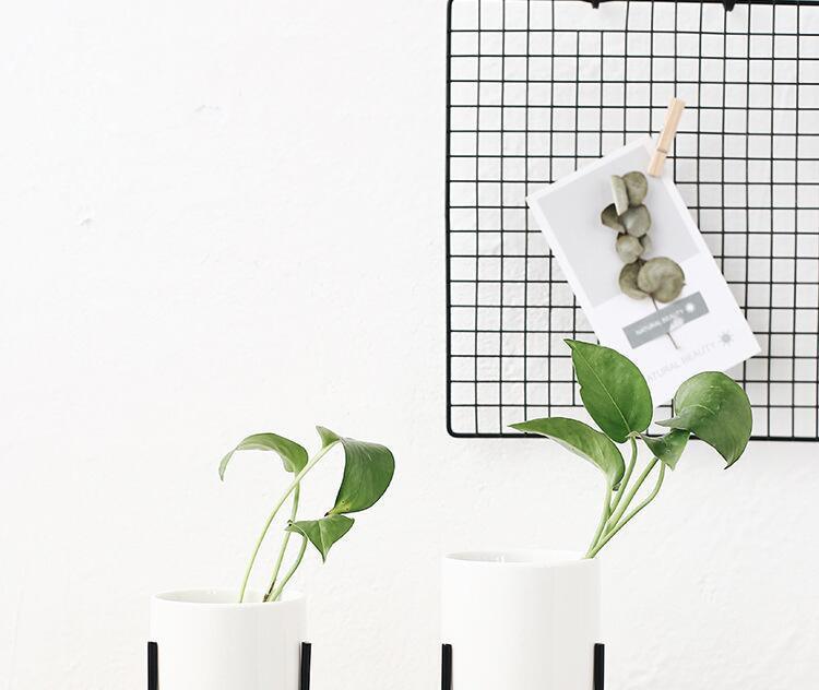 Ida - Ceramic Flower Planters with Modern Stand  BO-HA   