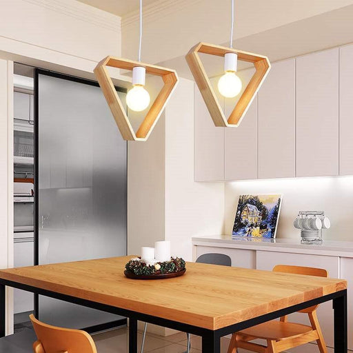 Asta - Geometric Hanging Wooden Lights For Bedroom  BO-HA   